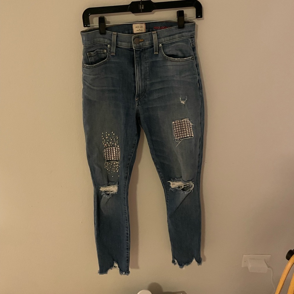 Alice and Olivia studded skinny jeans